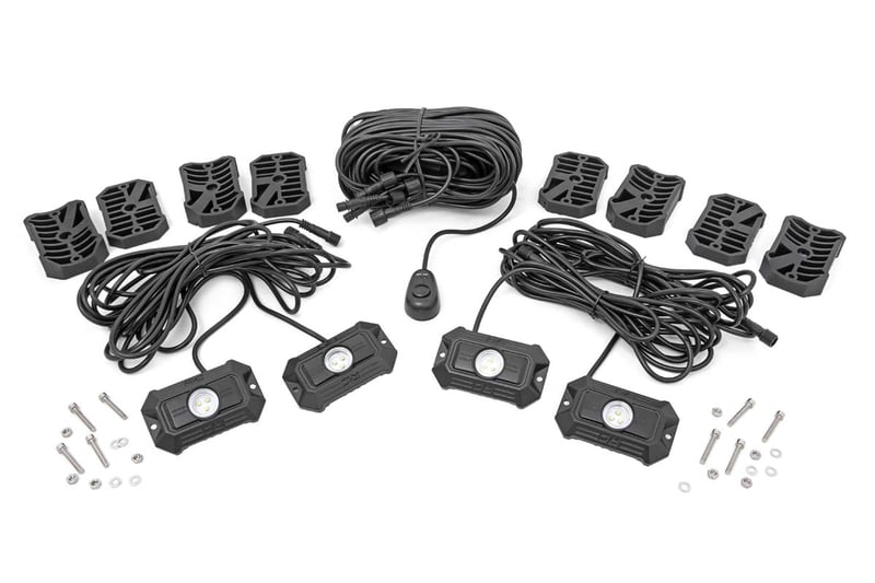 Rough Country - LED Rock Light Kit - 4 Piece Set