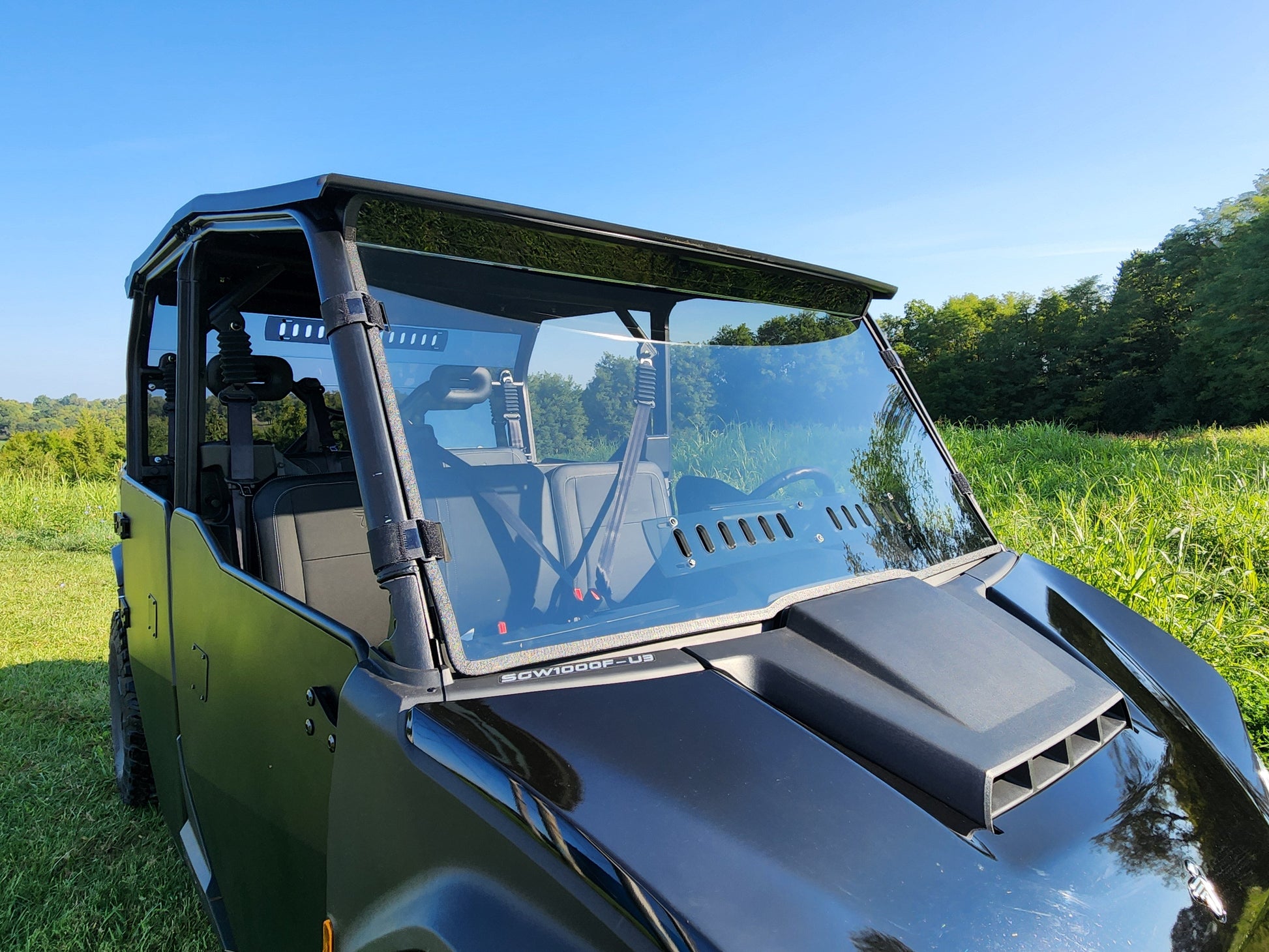 Segway UT10 Crew 1 - Piece Front Windshield with Light Tint - 3 Star UTV