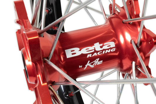 Beta Racing Kite 18" Rear Wheel, Red Hubs, Red Nipples, Silver Spokes, Black Rim