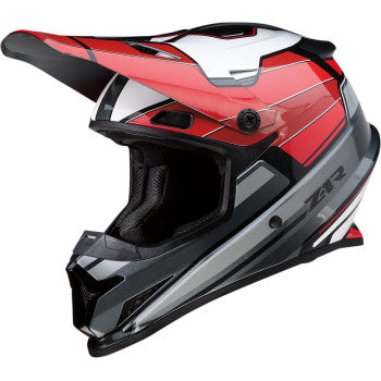 RISE HELMET-MC RED/GREY