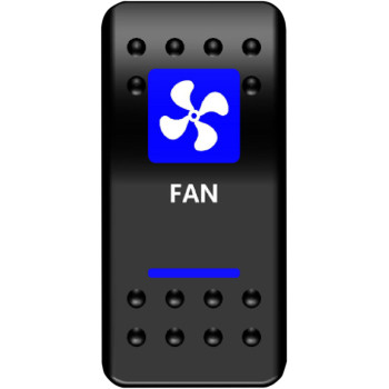 Moose Offroad - Rocker Switch - Fan - Blue