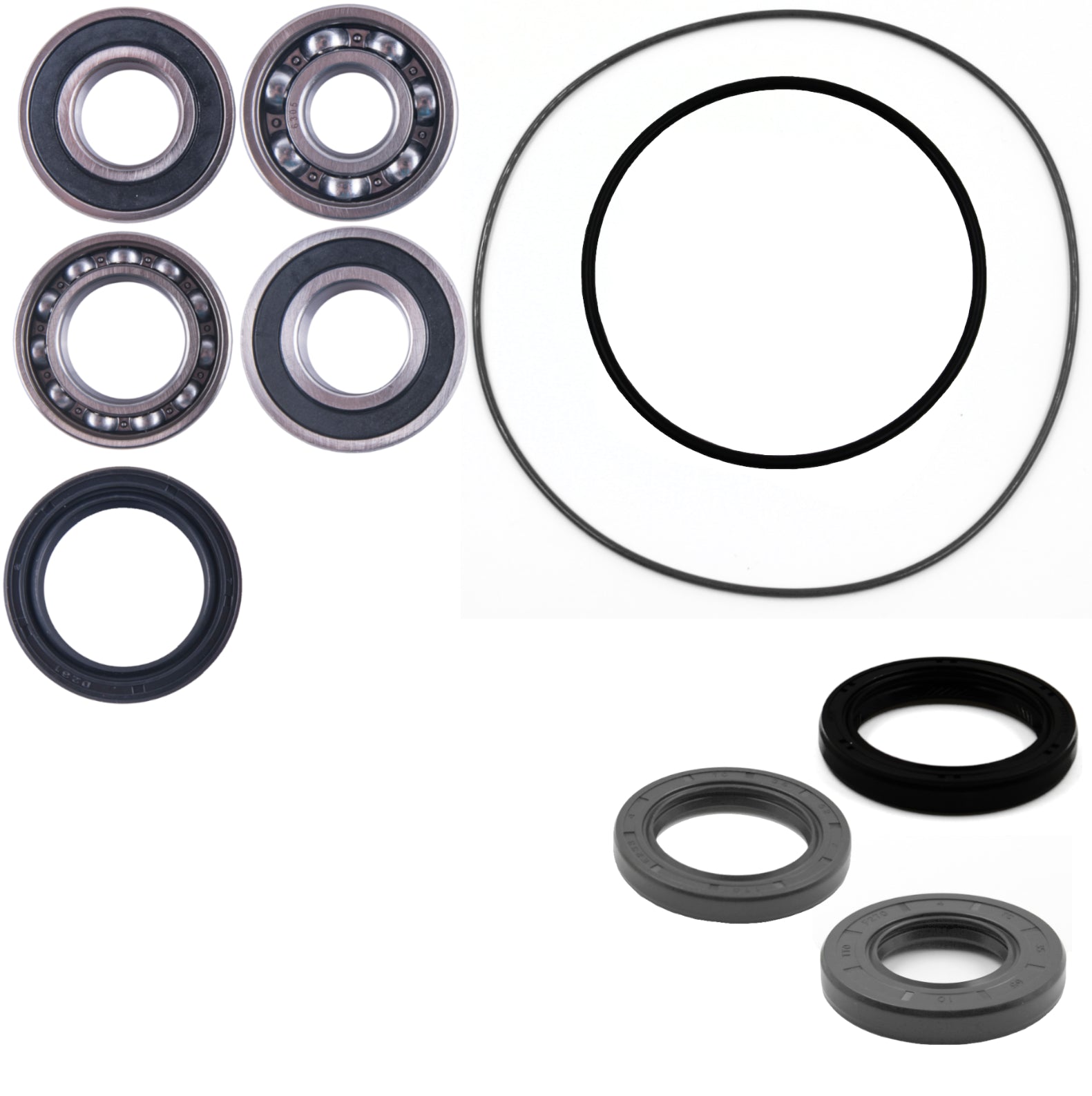 Kawasaki Bayou 300 400 4X4 Rear Differential Bearing & Seal Kit 1988 ...