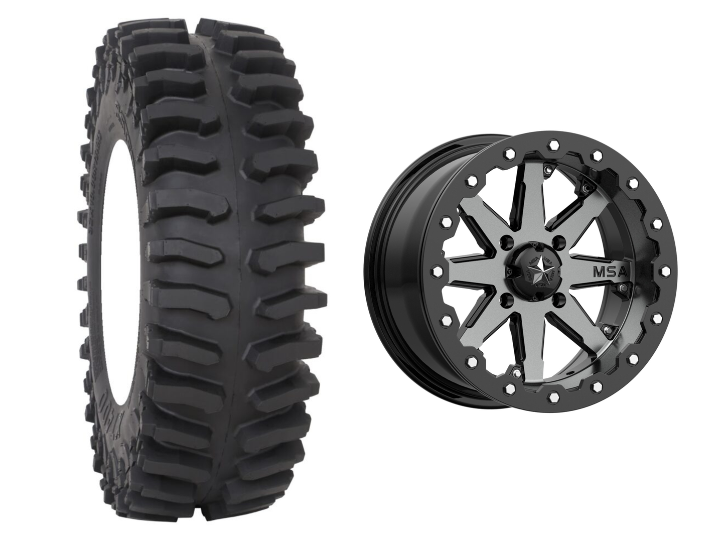 SYSTEM 3 XT 400 | M21 (MACHINED) | BEADLOCK WHEEL AND TIRE KIT