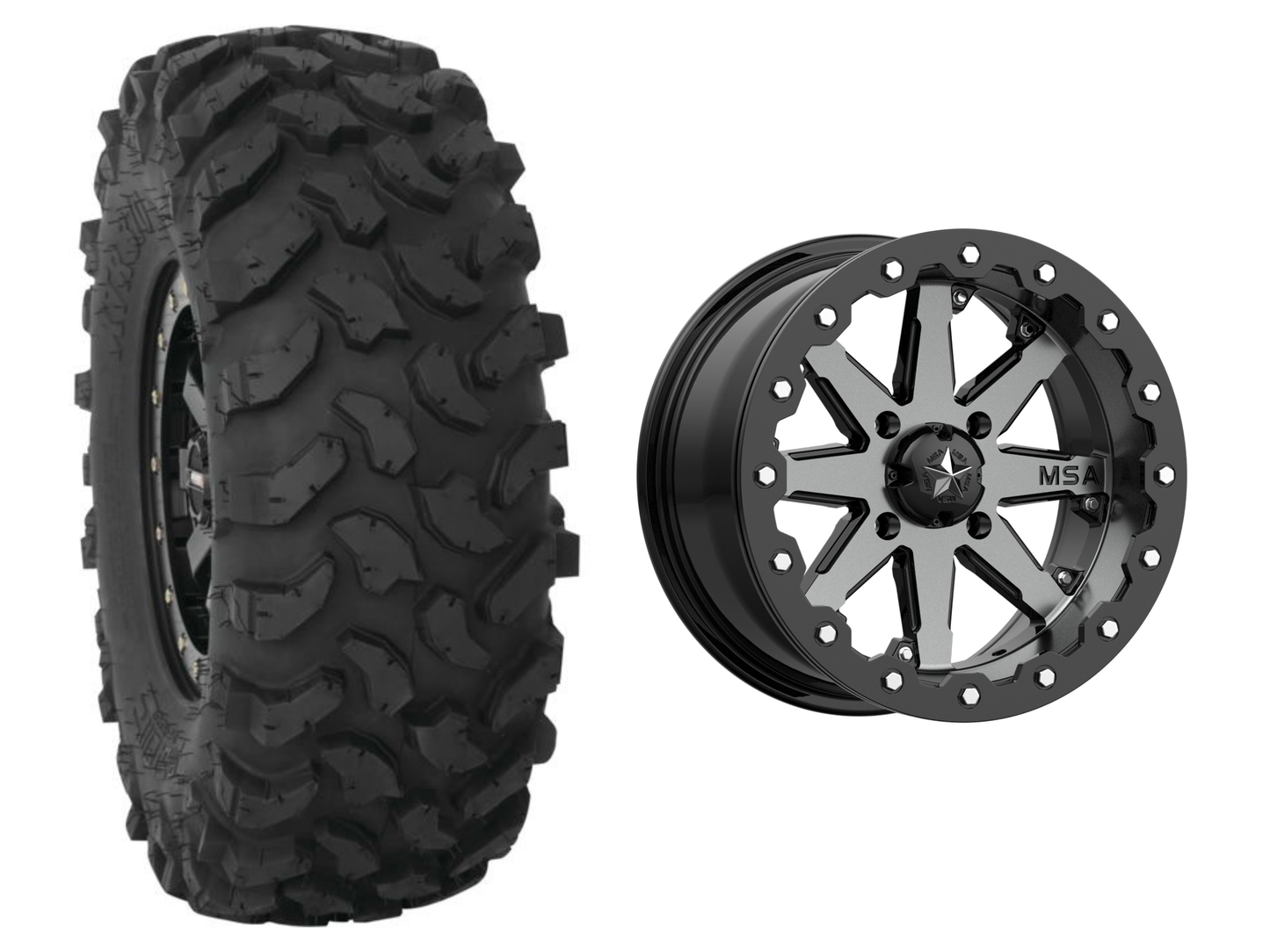 SYSTEM 3 XTR 370 | M21 (MACHINED) | BEADLOCK WHEEL AND TIRE KIT