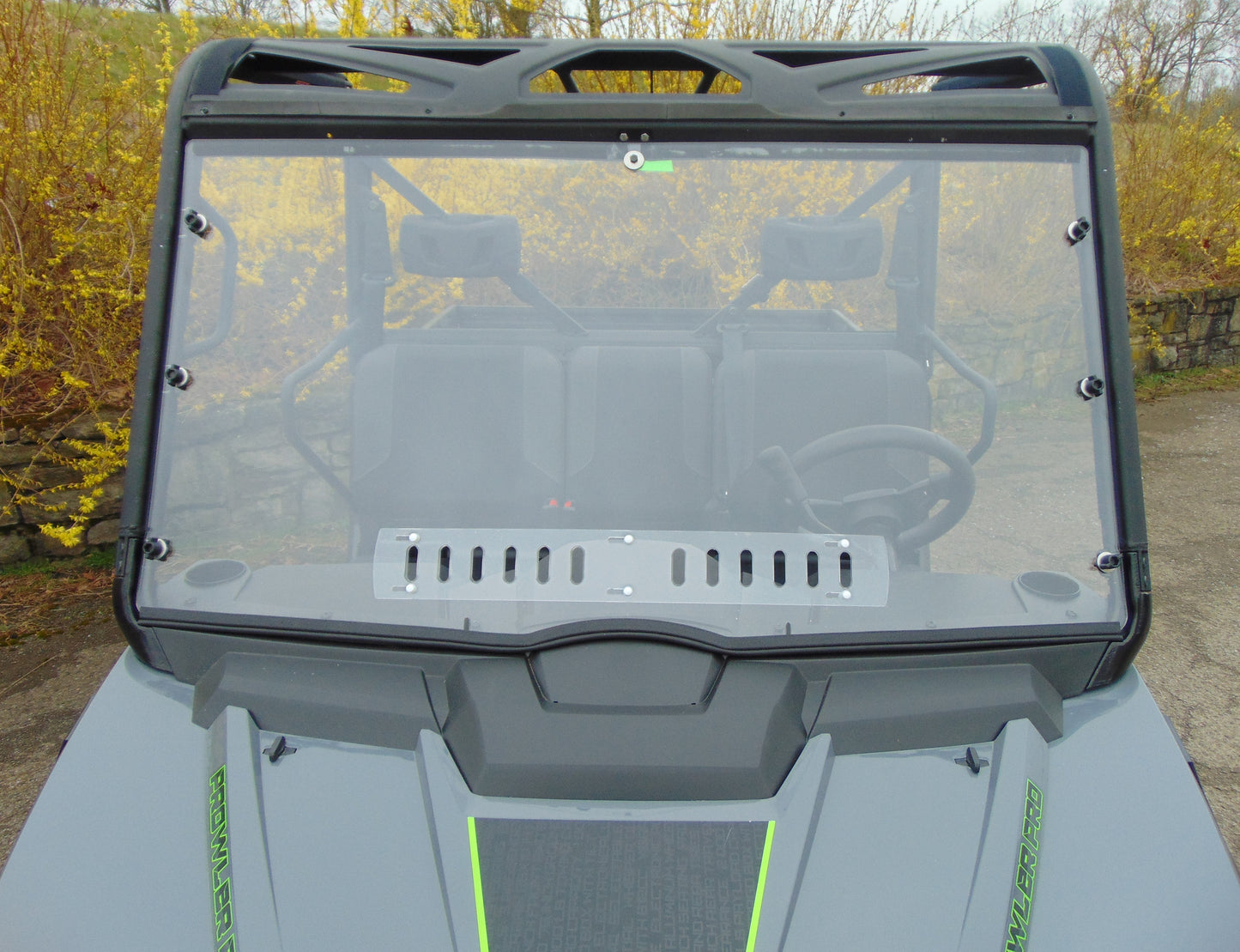 Arctic Cat Prowler Pro 1-Piece Windshield w-Vent, Clamp and Hard Coat Options - 3 Star UTV