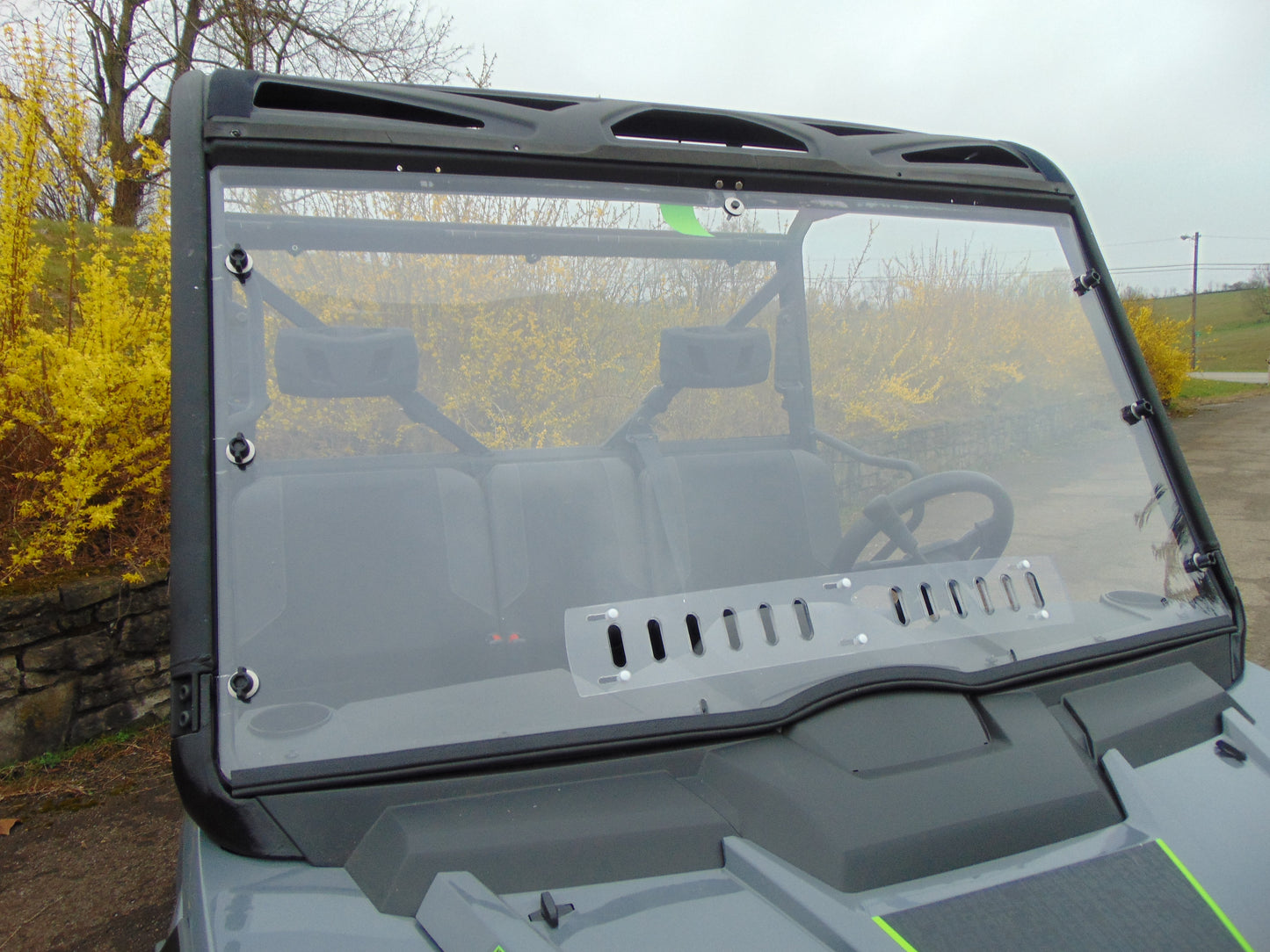 Arctic Cat Prowler Pro 1-Piece Windshield w-Vent, Clamp and Hard Coat Options - 3 Star UTV