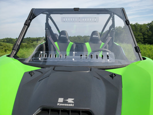 BLOWOUT SPECIAL-Kawasaki Teryx KRX 1000- 1 Pc Scratch-Resistant Windshield - 3 Star UTV