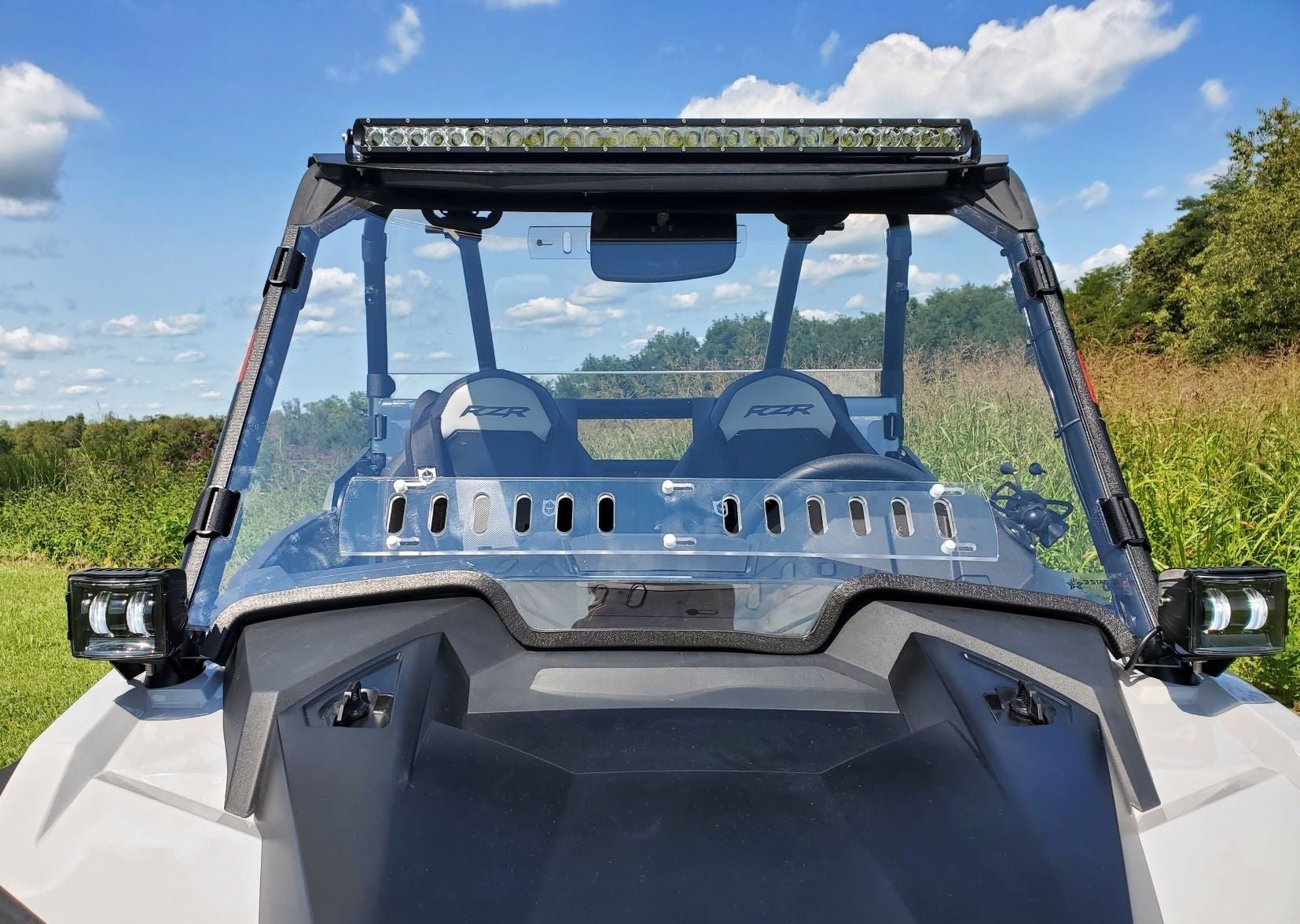 BLOWOUT SPECIAL-Polaris RZR XP 1000/XP Turbo - 1 Pc Scratch-Resistant Windshield - 3 Star UTV