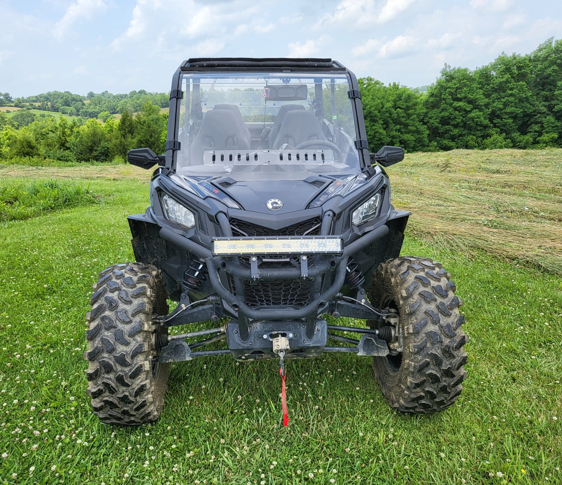 Can-Am Maverick Sport Max - 1 Pc Windshield w/Hard Coat and Vent Options - 3 Star UTV