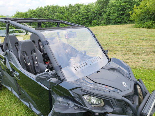 Can-Am Maverick Sport Max - 1 Pc Windshield w/Hard Coat and Vent Options - 3 Star UTV