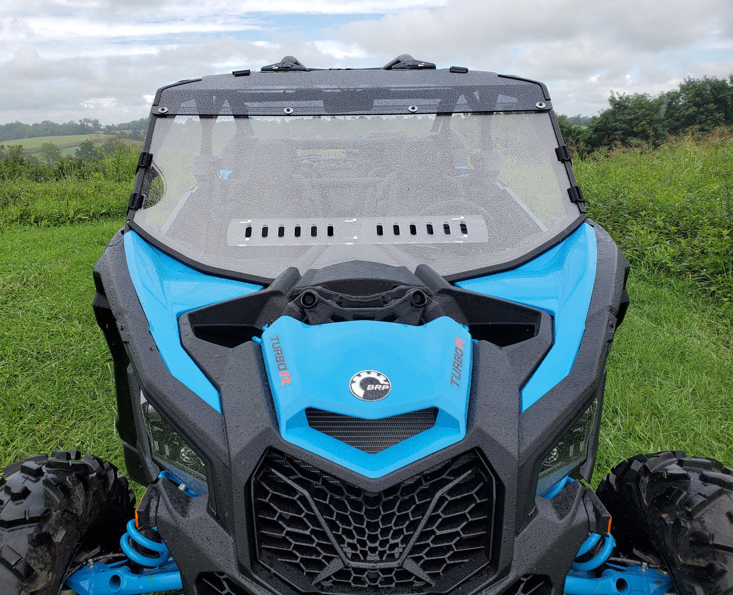 Can-Am Maverick X3 Max - 2 Pc Windshield with Tinted Visor w/Hard Coat, Vent, and Clamp Options - 3 Star UTV