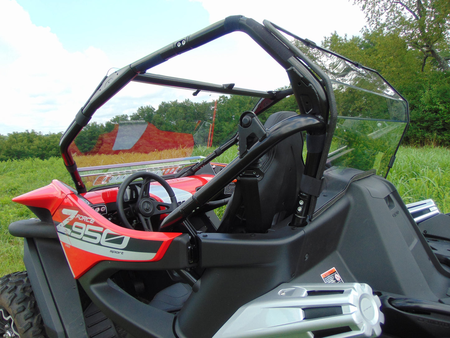 CF Moto ZForce 950 - Rear Windshield w- Tint, Clamp and Vent Options - 3 Star UTV