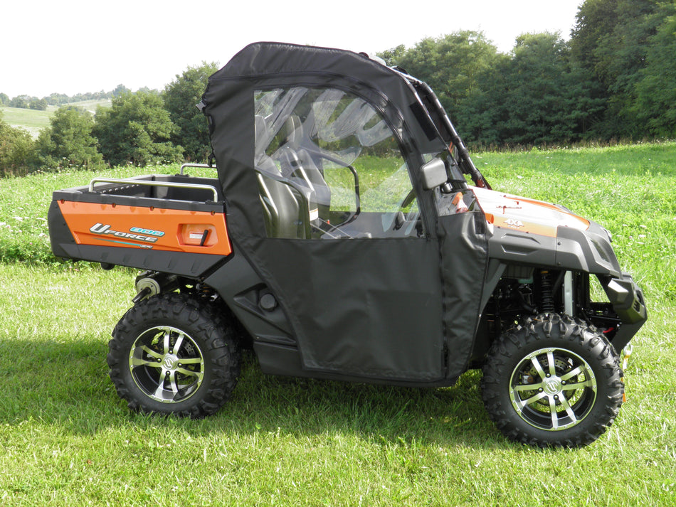 CFMoto UForce 500/800 - Full Cab Enclosure for Hard Windshield (Full Doors) - 3 Star UTV