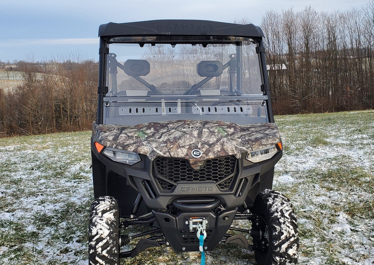 SKYJDM Parabrezza Posteriore Per CFMOTO UFORCE 600 (2021-2025) - Grigio Fumé, Regolabile, In Policarbonato Antigraffio - 2
