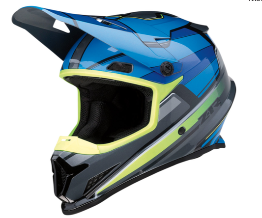 RISE HELMET-MC BLUE/HI-VIZ