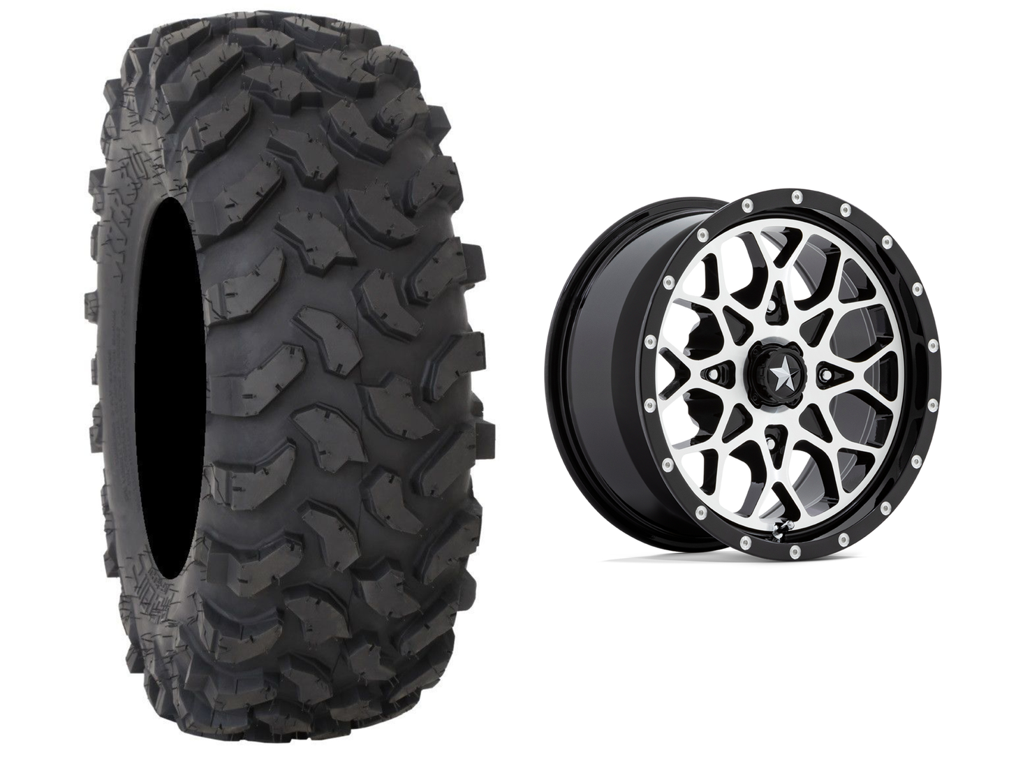 SYSTEM 3 XTR 370 | M45 (MACHINED) | WHEEL AND TIRE KIT