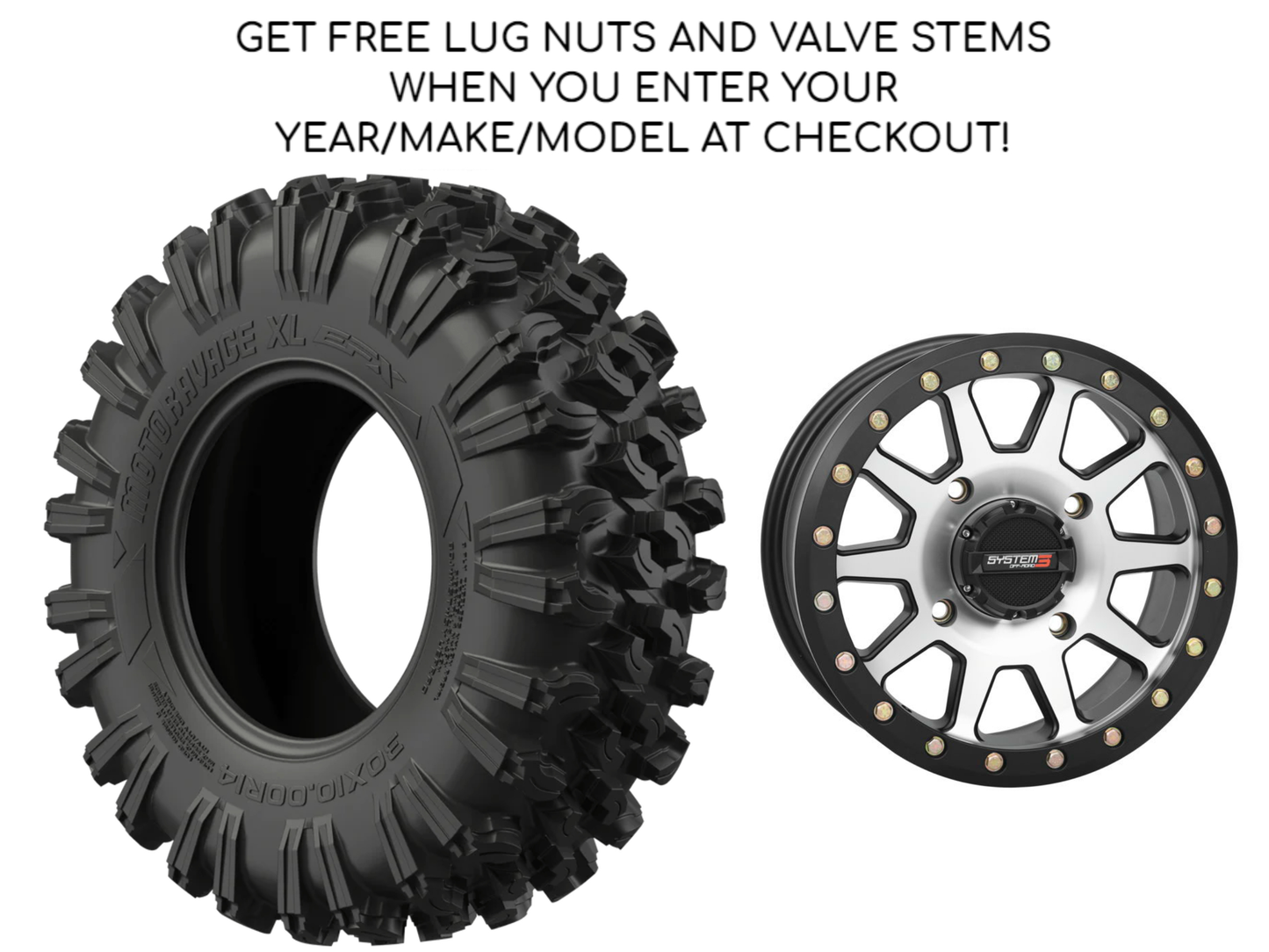 EFX MOTORAVAGE XL - SYSTEM 3 SB3 BEADLOCK - WHEEL & TIRE KITS