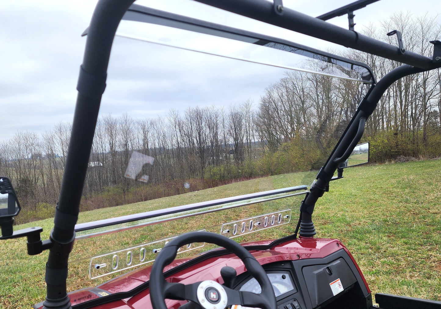 HiSun Sector 1000 Crew - 2 Pc Windshield with Vent, Clamp, and Hard Coat Options - 3 Star UTV