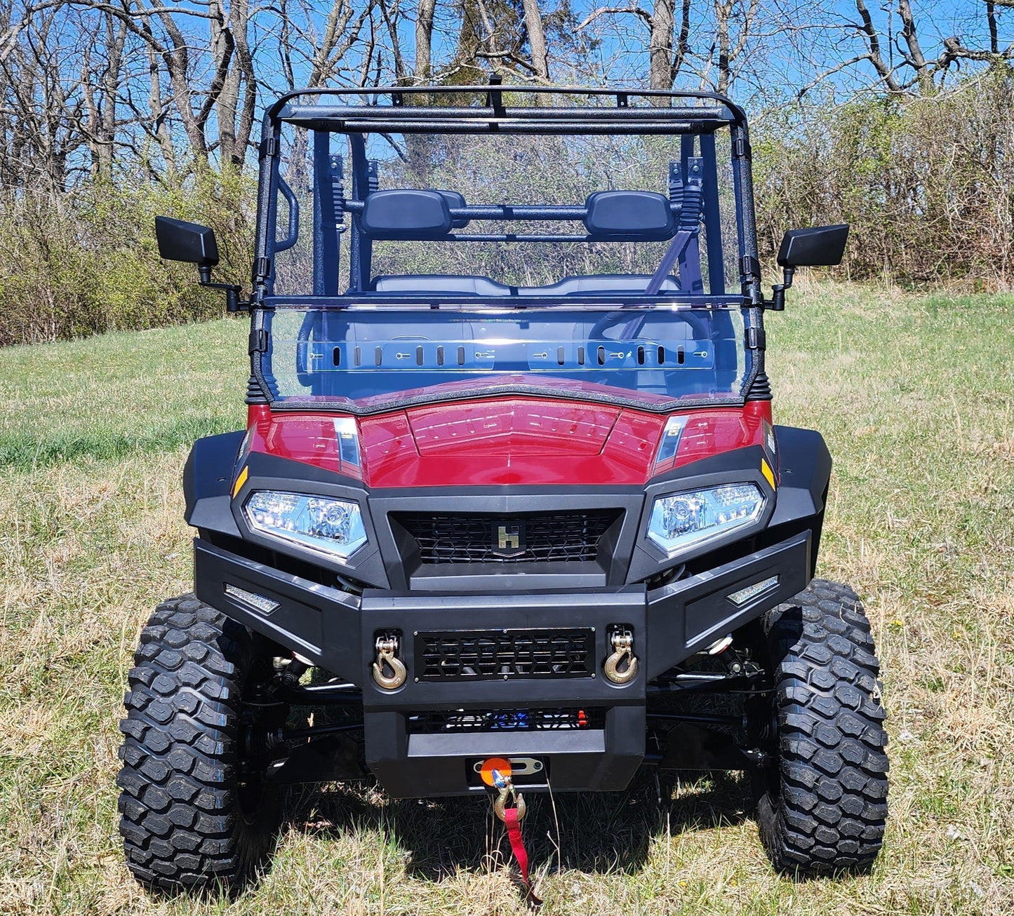 HiSun Sector 1000 Crew - 2 Pc Windshield with Vent, Clamp, and Hard Coat Options - 3 Star UTV