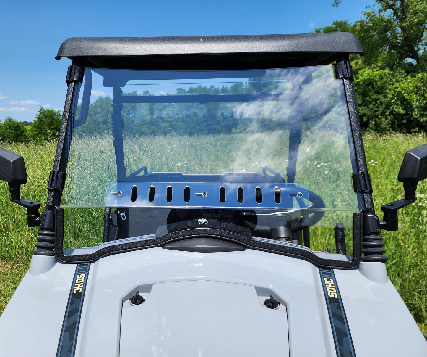 HiSun Sector 250 - 1 Pc Windshield with Vent and Hard Coat Options - 3 Star UTV