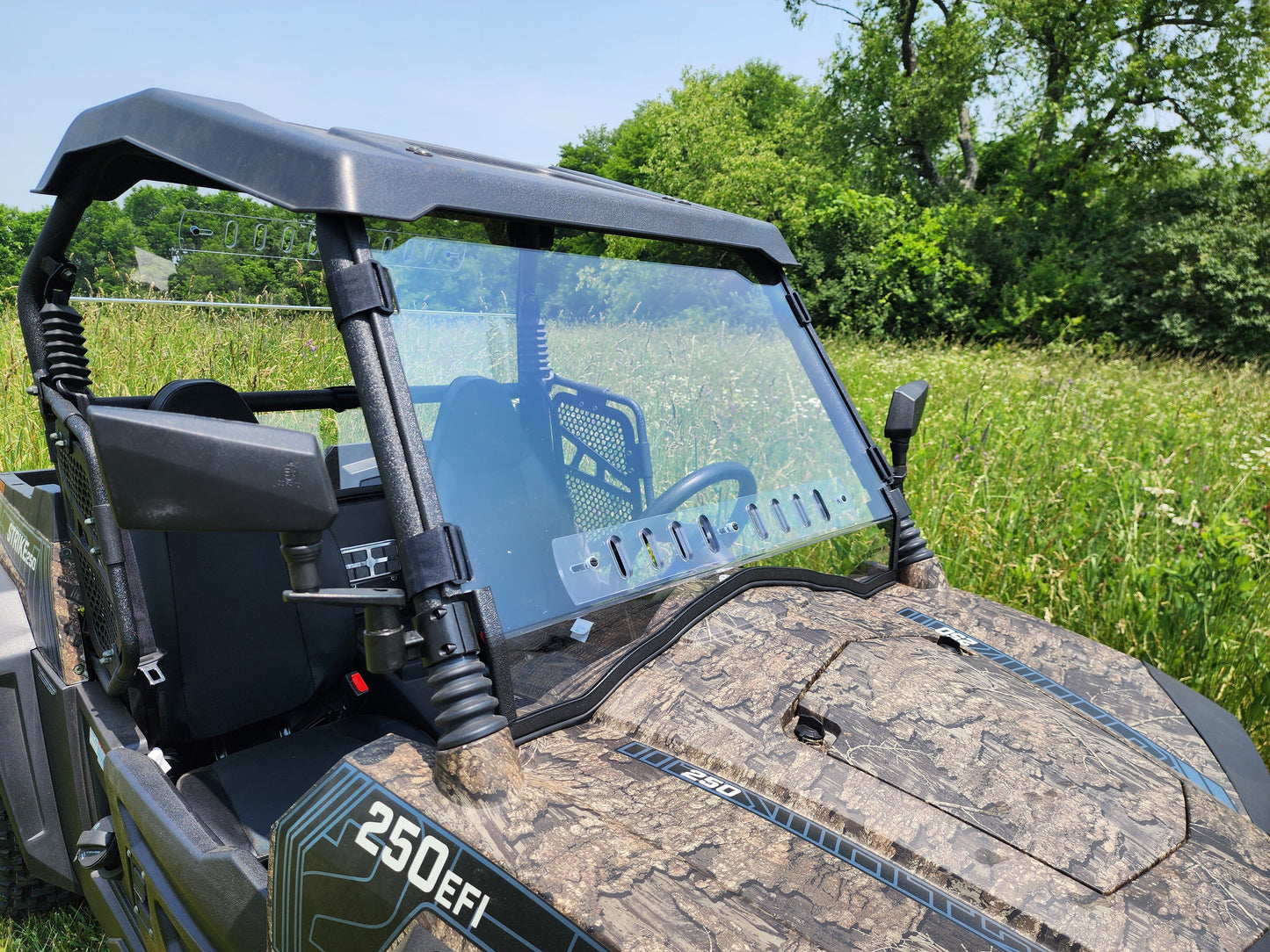 HiSun Strike 250 - 1 Pc Windshield with Vent and Hard Coat Options - 3 Star UTV