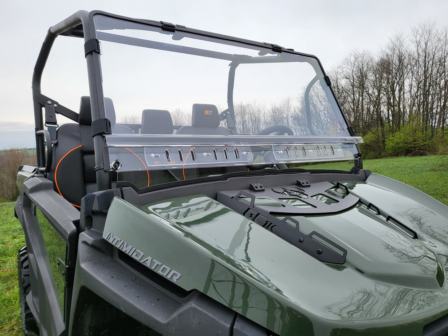 Intimidator GC1K - 2 Pc Windshield with Optional Vents-Clamps-Hard Coat - 3 Star UTV