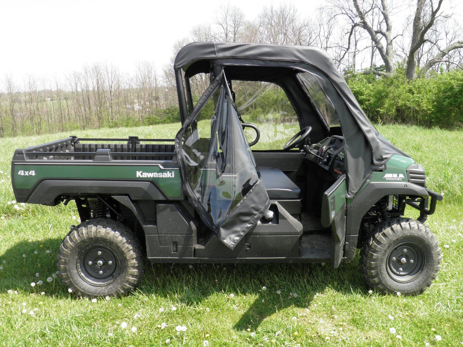 Kawasaki Pro FX - Full Cab Enclosure with Vinyl Windshield and Half Doors - 3 Star UTV