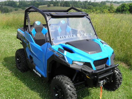 Polaris General 1-Pc Windshield with Optional Vents - 3 Star UTV