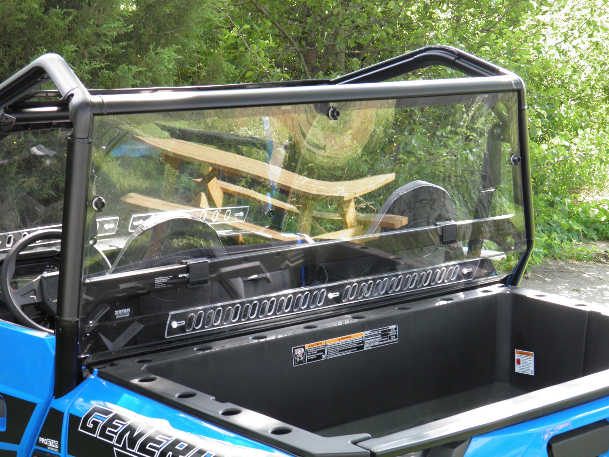 Polaris General Crew - Lexan Back Panel w/Vent Option - 3 Star UTV