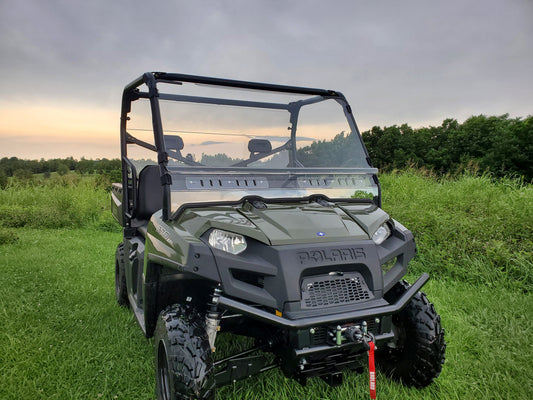 Polaris Ranger 570 3-Passenger-2 Pc Windshield w-Hard Coat, Clamp, and Vent Options - 3 Star UTV