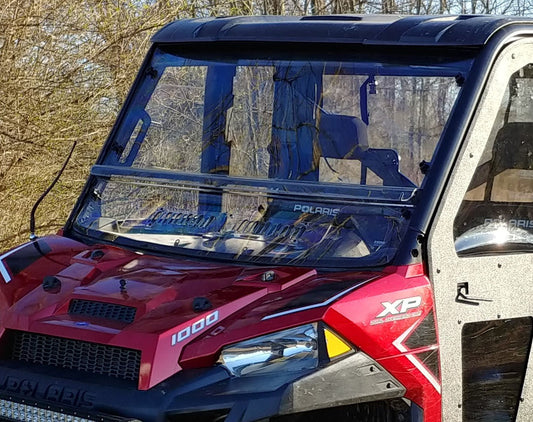 Polaris Ranger 900-1000 2-Pc Windshield with Optional Vents, Clamps, and Hard Coat - 3 Star UTV