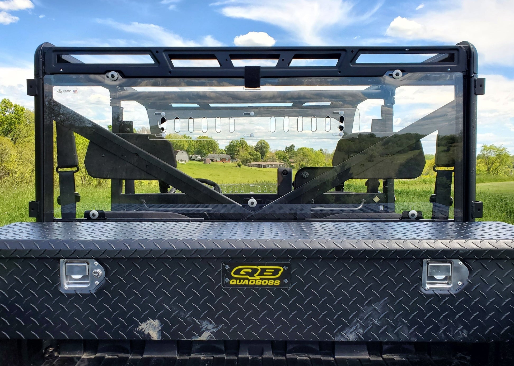 Polaris Ranger 900/1000 - Lexan Back Panel w/Vent Option - 3 Star UTV