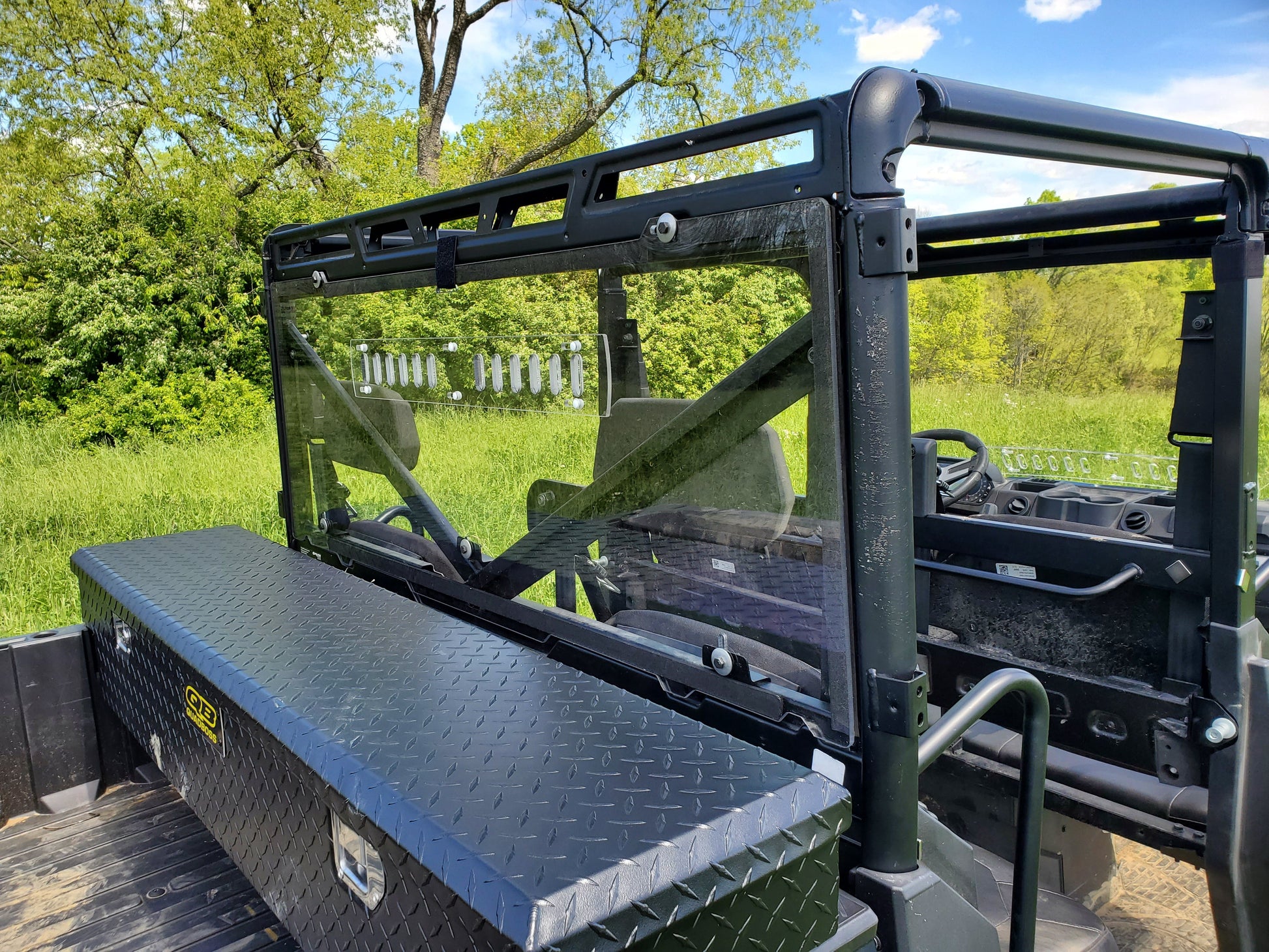 Polaris Ranger Crew 1000- 1 Pc Lexan Back Panel w- Vent Option - 3 Star UTV