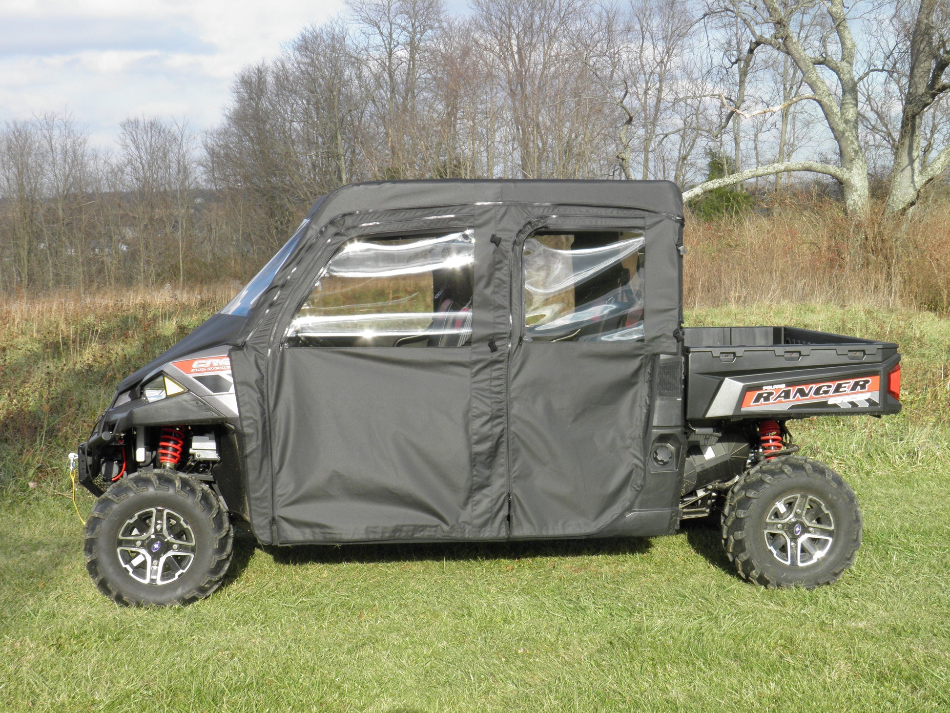 Polaris Ranger Crew 1000 - Full Cab Enclosure w/Vinyl Windshield - 3 Star UTV