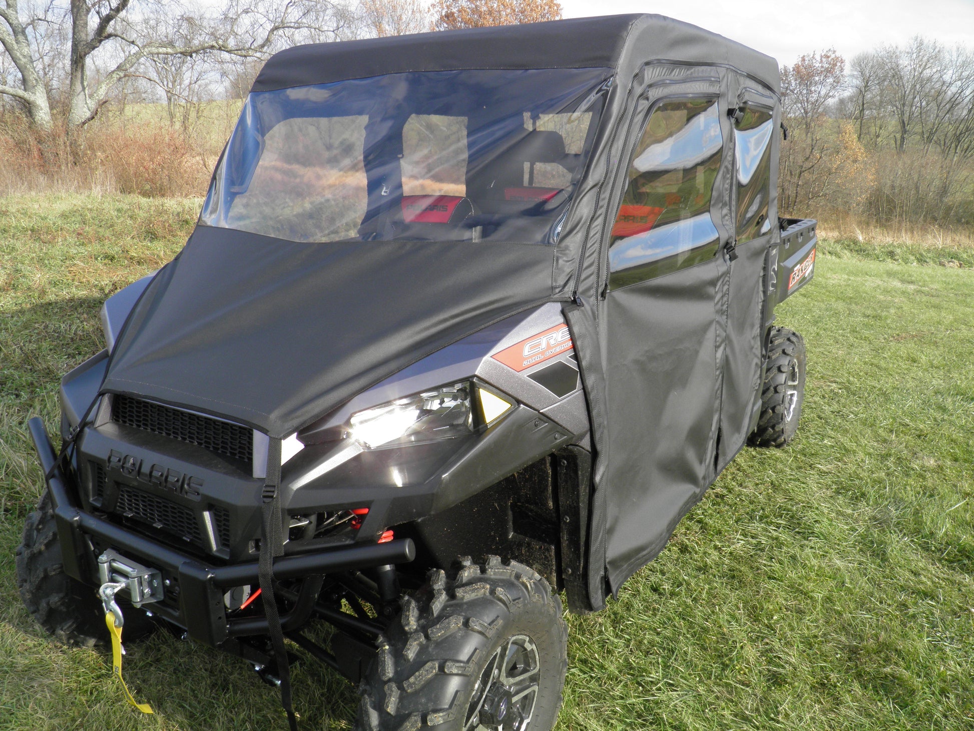 Polaris Ranger Crew 1000 - Full Cab Enclosure w/Vinyl Windshield - 3 Star UTV