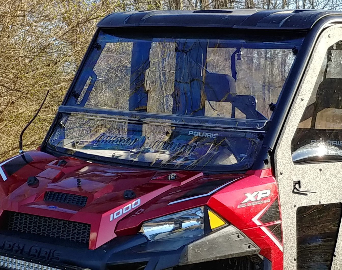 Polaris Ranger Crew 900 - 2 Pc Windshield with Vent, Clamp, and Hard Coat Options - 3 Star UTV