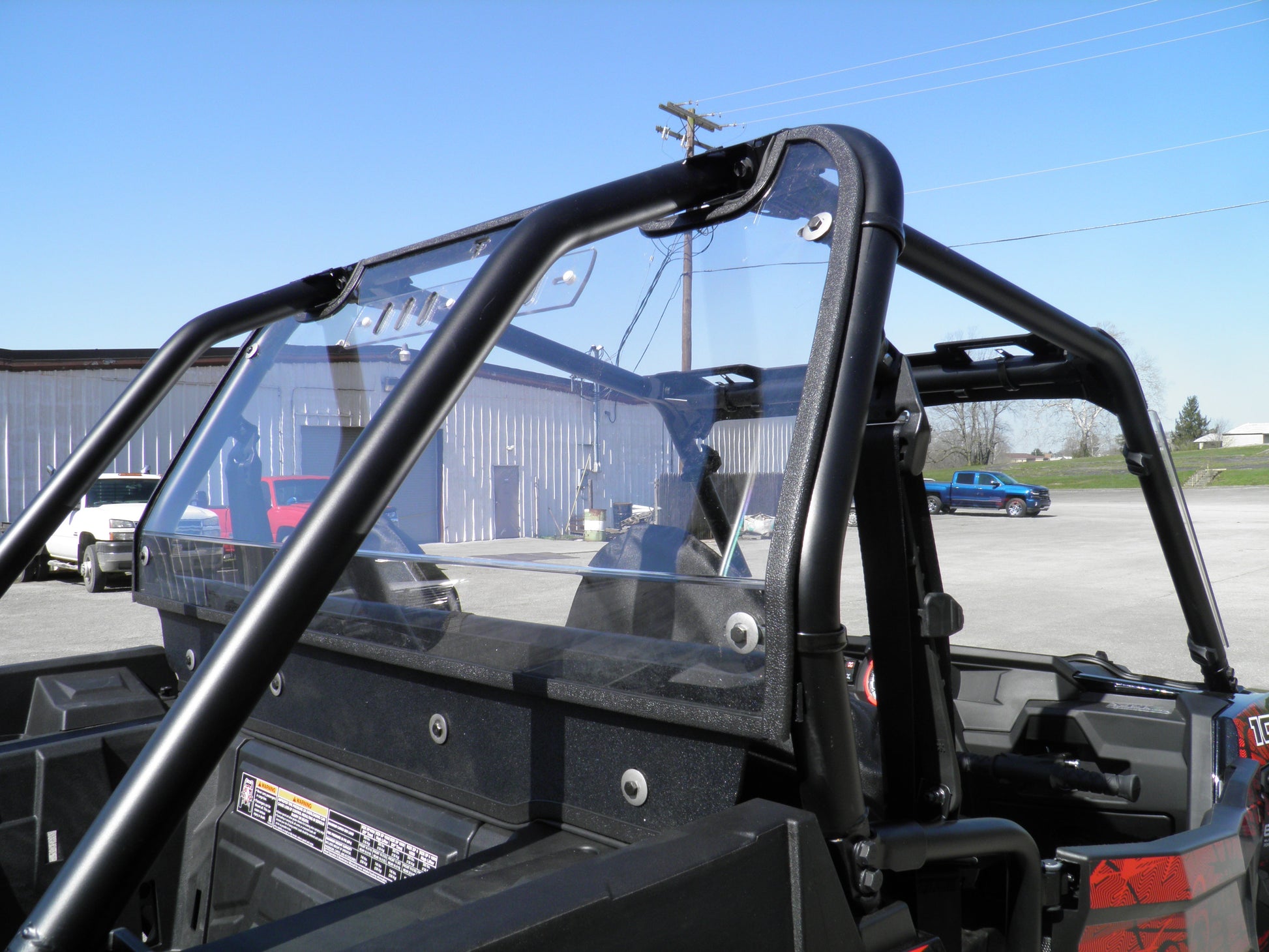 Polaris RZR 1000 XP- XP Turbo-1 Pc Lexan Back Panel w- Vent Options - 3 Star UTV