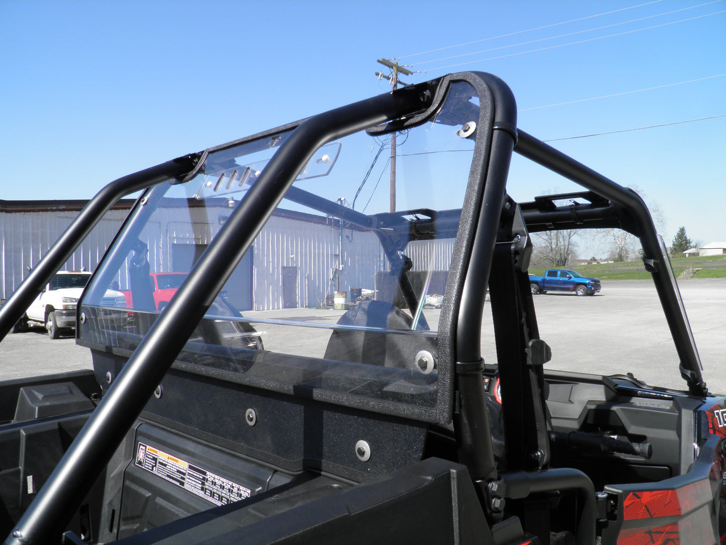 Polaris RZR 570- 800- 900 - 1 Pc Lexan Back Panel w- Vent Options - 3 Star UTV