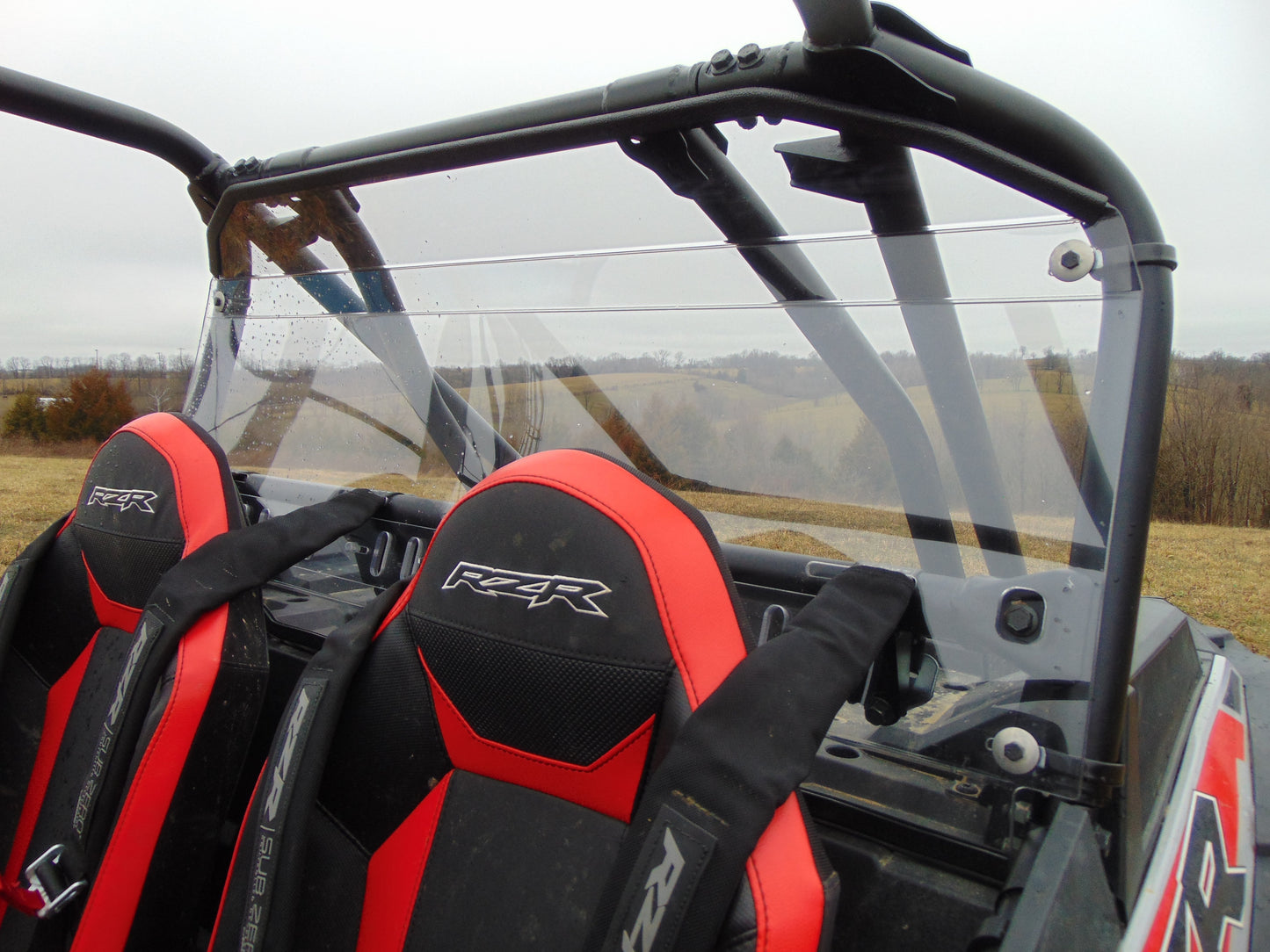 Polaris RZR XP 4 1000-XP 4 Turbo-1 Pc Lexan Back Panel w-Clamp and Vent Options - 3 Star UTV