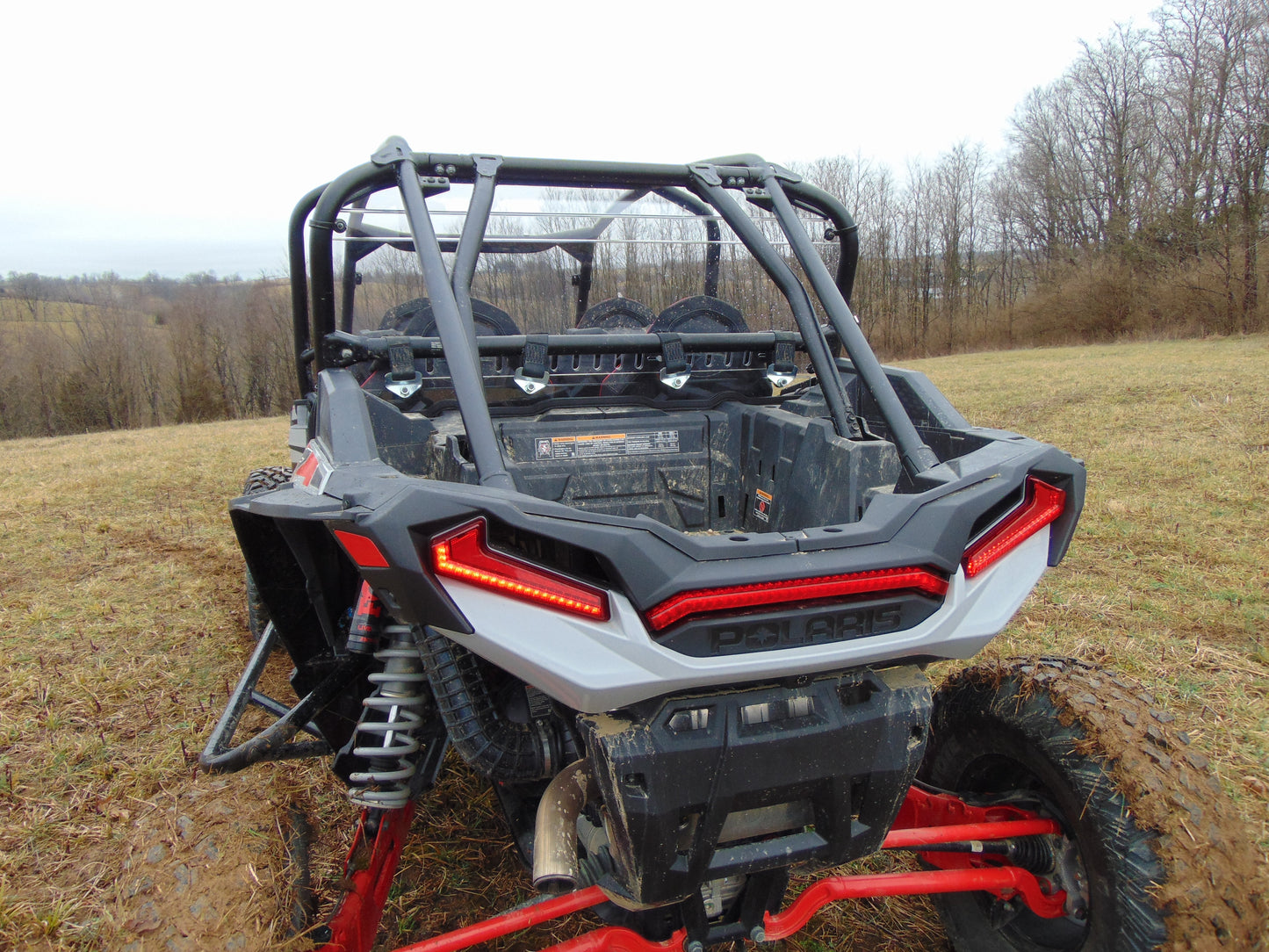 Polaris RZR XP 4 1000-XP 4 Turbo-1 Pc Lexan Back Panel w-Clamp and Vent Options - 3 Star UTV