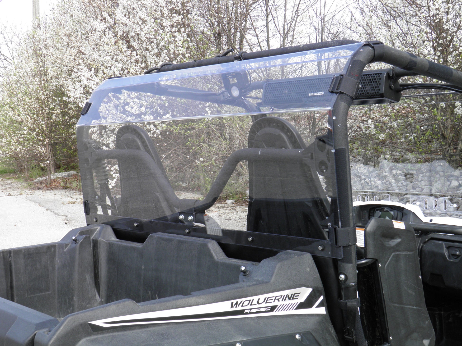 Yamaha Wolverine - 1 Pc Lexan Back Panel w/Vent Option - 3 Star UTV